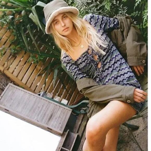 NWT Zara Geo Printed Mini Dress Purple Green - Picture 5 of 7